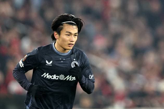 STUTTGART - Ayase Ueda of Feyenoord during the UEFA Europa League match between VFB Stuttgart and Feyenoord Rotterdam at the Stuttgart Arena on November 6, 2025, in Stuttgart, Germany. ANP BART STOUTJESDIJK UEFA Europa League Matchday 4 2025-2026 xVIxANPxSportx xxANPxIVx 541424322 originalFilename: 541424322.jpg