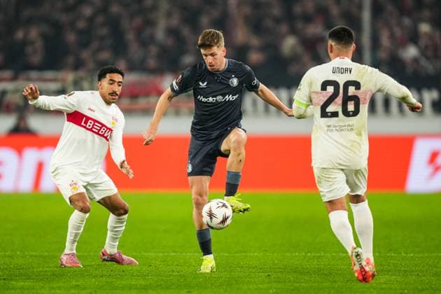 UEFA Europa League: VfB Stuttgart v Feyenoord Stuttgart - Gijs Smal of Feyenoord during the fourth match of the UEFA Europa League 2025 2026. The match is set between VfB Stuttgart and Feyenoord at Neckarstadion, MHP Arena on 6 November 2025 in Stuttgart, Germany. Copyright: xYannickxVerhoevenx