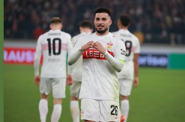 06 11 25 VfB Stuttgart Feyenoord Rotterdam Germany, Stuttgart, 06 11 2025, Football, UEFA Europa League, Season 2025 2026, VfB Stuttgart Feyenoord Rotterdam Deniz Undav 2 0 Goalscorer VFB
