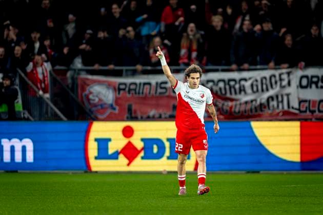 FC Utrecht forwarder Miguel Rodriquez celebrating the goal during the match FC Utrecht vs FC Porto at the Stadion Galgenwaard for the Europa League - League phase - Matchday 4 season 2025-2026 in UTRECHT, Netherlands on 6 november 2025, (photo by Marcel van Dorst EYE4images DeFodi Images) FC Utrecht forwarder Miguel Rodriquez celebrating the goal during the match FC Utrecht vs FC Porto at the Stadion Galgenwaard for the Europa League League phase Matchday 4 season 2025 2026 in UTRECHT, Netherlands on 6 november 2025, photo by Marcel van Dorst EYE4images DeFodi Images
