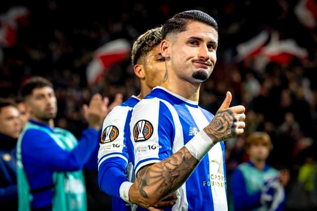 FC Porto forwarder Borja Sainz during the match FC Utrecht vs FC Porto at the Stadion Galgenwaard for the Europa League - League phase - Matchday 4 season 2025-2026 in UTRECHT, Netherlands on 6 november 2025, (photo by Marcel van Dorst EYE4images DeFodi Images) FC Porto forwarder Borja Sainz during the match FC Utrecht vs FC Porto at the Stadion Galgenwaard for the Europa League League phase Matchday 4 season 2025 2026 in UTRECHT, Netherlands on 6 november 2025, photo by Marcel van Dorst EYE4images DeFodi Images