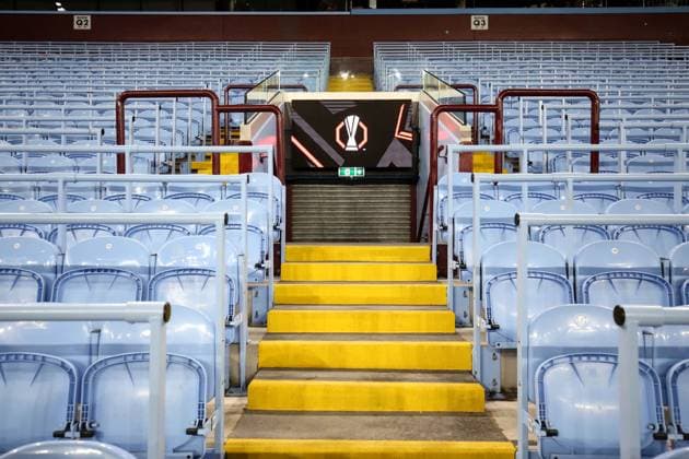 Aston Villa gegen Maccabi Tel Aviv 06 November 2025, Aston UEFA EUROPA League Fußball Aston Villa gegen Maccabi Tel Aviv FC Leere Sitze in der Auswärtskabine im Villa Park Foto Charlotte Wilson Abseits Aston UK  Copyright: xCharlottexWilsonx xOffsidexOffside