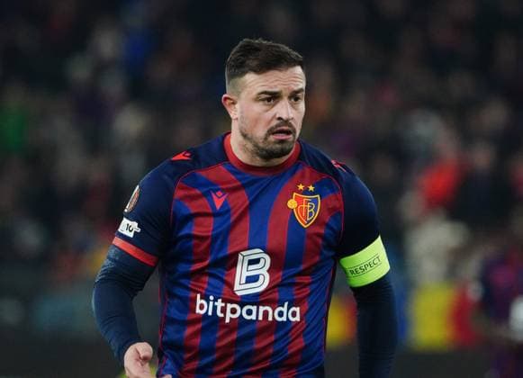 06 11 2025 Basel Switzerland Stadium St Jakob Park Soccer Men Season 2025 2026 Europa League FC Basel FCS Bucharest 3 1 Picture Xherdan Shaqiri FC Basel Single Picture Action