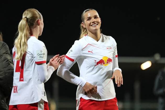 Google Pixel Frauen Bundesliga, RB Leipzig FC Carl Zeiss Jena 06 11 2025 Andrea Norheim 3, RB Leipzig Fußball, Google Pixel Frauen Bundesliga, Saison 2025 2026, 9 Spieltag RB Leipzig vs FC Carl Zeiss Jena am 06 11 2025, Trainingszentrum Cottaweg, Leipzig DFB REGULATIONS PROHIBIT ANY USE OF PHOTOGRAPHS AS IMAGE SEQUENCES AND OR QUASI VIDEO Copyright: xBEAUTIFULxSPORTS JanxKaeferx