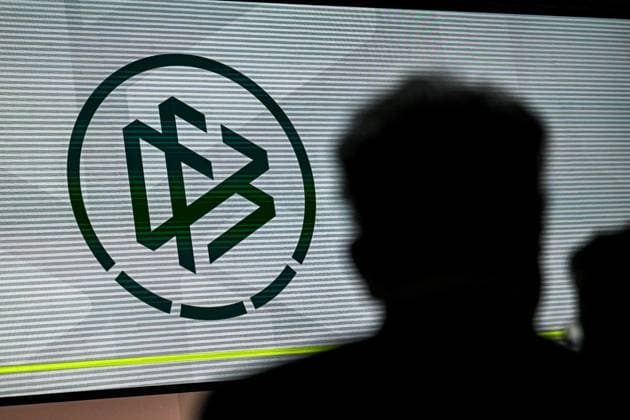 GER, The new DFB logo can be seen 45 Ordinary DFB Bundestag at the DFB Campus in Frankfurt am Main, 7 11 2025 45 Ordinary DFB Bundestag Frankfurt am Main Copyright: xEibner-Pressefoto FlorianxWiegandx EP_FWD