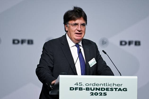 GER, Theodore Theodoridis General Secretary, UEFA speaks at the 45th Ordinary DFB Bundestag at the DFB Campus in Frankfurt am Main, 7 11 2025 45th Ordinary DFB Bundestag in Frankfurt am Main Frankfurt am Main Copyright: xEibner-Pressefoto FlorianxWiegandx EP_FWD