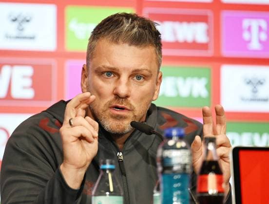07 11 2025, xophax, Soccer 1 Bundesliga Season 2025 2026 1 FC Köln Press conference before the derby against Bour Mönchengladbach Coach Lukas Kwasniok Leverkusen