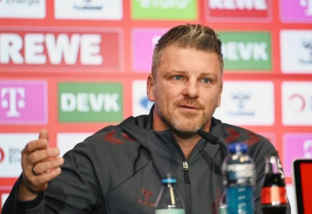 07 11 2025, xophax, Soccer 1 Bundesliga Season 2025 2026 1 FC Köln Press conference before the derby against Bour Mönchengladbach Coach Lukas Kwasniok Leverkusen