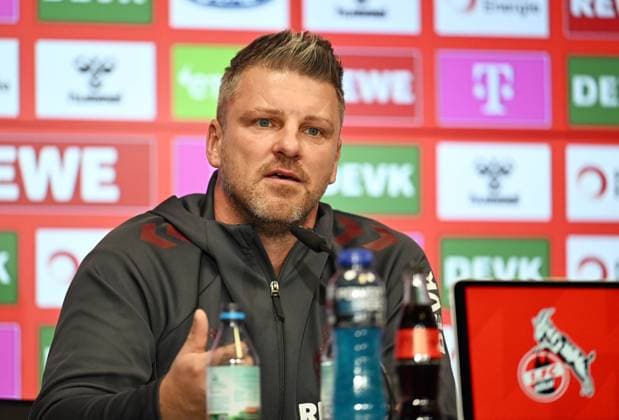 07 11 2025, xophax, Soccer 1 Bundesliga Season 2025 2026 1 FC Köln Press conference before the derby against Bour Mönchengladbach Coach Lukas Kwasniok Leverkusen