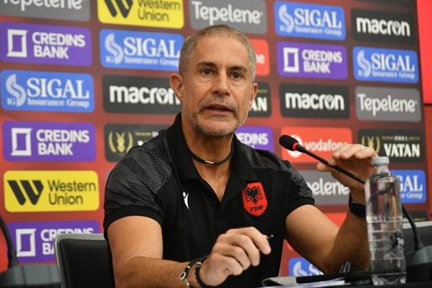 Football, Albania national team, Press conference
