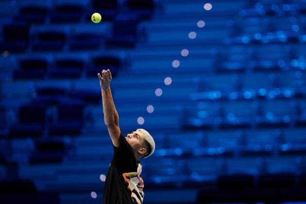 Carlos Alcaraz (Spain) during practice on the central court of the Inalpi Arena Turin, Italy, where the ATP, Tennis Herren Finals will begin on Sunday, Nov. 9 - - Friday, November 7, 2024.  Copyright: xMarcoxAlpozzi LaPressex