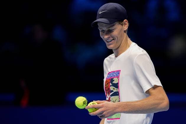 Jannik Sinner (Italy) during practice on the central court of the Inalpi Arena Turin, Italy, where the ATP, Tennis Herren Finals will begin on Sunday, Nov. 9 - - Friday, November 7, 2024.  Copyright: xMarcoxAlpozzi LaPressex