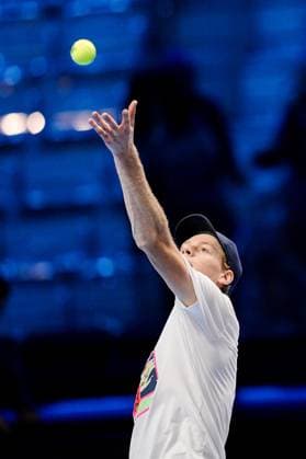 Jannik Sinner (Italy) during practice on the central court of the Inalpi Arena Turin, Italy, where the ATP, Tennis Herren Finals will begin on Sunday, Nov. 9 - - Friday, November 7, 2024.  Copyright: xMarcoxAlpozzi LaPressex