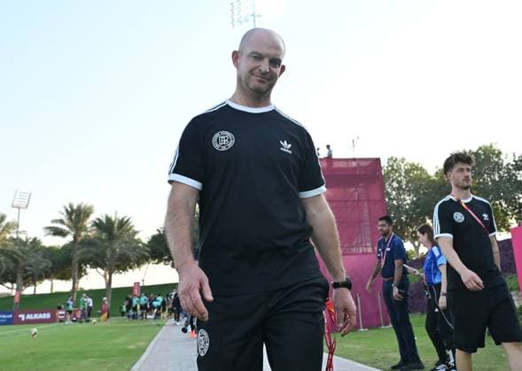 Germany v Korea DPR : Group G - FIFA U-17 World Cup Qatar 2025 Marc-Patrick Meister, head coach of Germany, looks on prior to the FIFA U-17 World Cup Qatar 2025 Group G match between Germany and Korea DPR in Doha, Qatar, on November 7, 2025. DOHA Qatar Copyright: xNOUSHADx