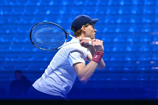 2025 Nitto ATP, Tennis Herren Finals - Practice Day - Turin Jannik Sinner (ITA) during practice at the 2025 Nitto ATP Finals in Turin, Italy on November 7, 2025. Photo by Corinne Dubreuil ABACAPRESS.COM Turin Italy  Copyright: xDubreuilxCorinne ABACAx
