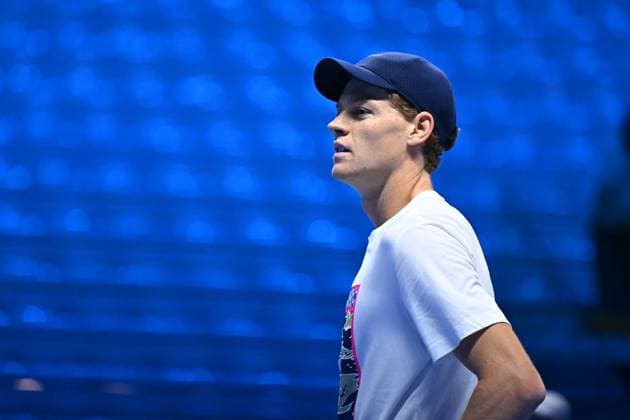 2025 Nitto ATP, Tennis Herren Finals - Practice Day - Turin Jannik Sinner (ITA) during practice at the 2025 Nitto ATP Finals in Turin, Italy on November 7, 2025. Photo by Corinne Dubreuil ABACAPRESS.COM Turin Italy  Copyright: xDubreuilxCorinne ABACAx