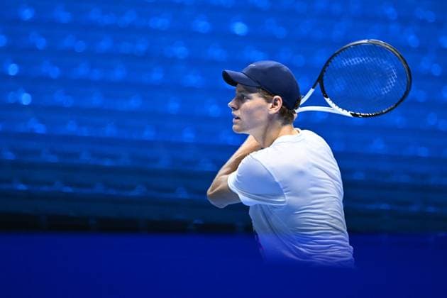 2025 Nitto ATP, Tennis Herren Finals - Practice Day - Turin Jannik Sinner (ITA) during practice at the 2025 Nitto ATP Finals in Turin, Italy on November 7, 2025. Photo by Corinne Dubreuil ABACAPRESS.COM Turin Italy  Copyright: xDubreuilxCorinne ABACAx
