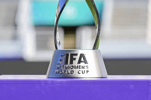 detail of the winners trophy on the field before the final of the FIFA U17, U 17 Women s World Cup Morocco 2025 match between Korea DOR and Netherlands in Rabat, Morocco, on November 7, 2025, at the Olympic Stadium  Copyright: xAndreaxAmato IPAxSportx xipa-agency.netx xx IPA_67654308 IPA_Agency_IPA67654308