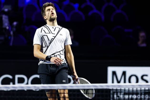 Moselle Open : tournoi de tennis, à Metz PHOTOPQR LE REPUBLICAIN LORRAIN Hugo AZMANI ; Metz ; 07 11 2025 ; Moselle Open : 22e édition du tournoi de tennis, aux Arènes, à Metz; Sander Arends (NED) et Luke Johnson (GBR), lors de leur match en demi-finale double contre Quentin Halys et Pierre-Hugues Herbert Metz Moselle Lorraine France  Copyright: xPHOTOPQR LExREPUBLICAINxLORRAIN xHugoxAZMANIx 20251107RBL2399 20251107RBL2399
