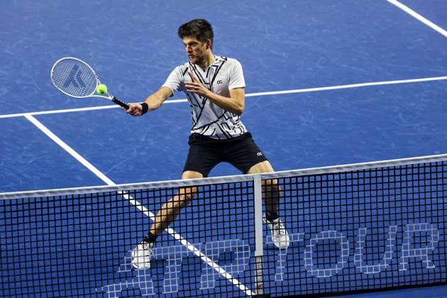 Moselle Open : tournoi de tennis, à Metz PHOTOPQR LE REPUBLICAIN LORRAIN Hugo AZMANI ; Metz ; 07 11 2025 ; Moselle Open : 22e édition du tournoi de tennis, aux Arènes, à Metz; Sander Arends (NED) et Luke Johnson (GBR), lors de leur match en demi-finale double contre Quentin Halys et Pierre-Hugues Herbert Metz Moselle Lorraine France  Copyright: xPHOTOPQR LExREPUBLICAINxLORRAIN xHugoxAZMANIx 20251107RBL2404 20251107RBL2404