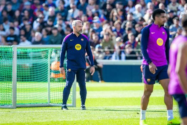 Open training session at the Nou Spotify Camp Nou Barcelona November 7, 2025 Nou Spotify Camp Nou November 7 ,2025 Hansi Flick head coach of FC Barcelona, Barca during the open training session at the Nou Spotify Camp Nou Barcelona ESP Copyright: xS.xRosx