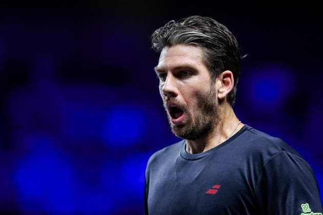 Moselle Open : tournoi de tennis, à Metz PHOTOPQR LE REPUBLICAIN LORRAIN Hugo AZMANI ; Metz ; 07 11 2025 ; Moselle Open : 22e édition du tournoi de tennis, aux Arènes, à Metz; Cameron Norrie (GBR), lors de son match en demi-finale contre Lorenzo Sonego Moselle Open Metz Moselle Lorraine France  Copyright: xPHOTOPQR LExREPUBLICAINxLORRAIN xHugoxAZMANIx 20251107RBL2787 20251107RBL2787