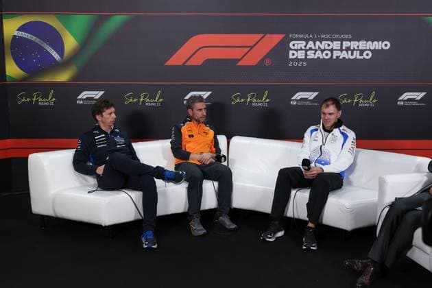 F1 - SAO PAULO GRAND PRIX 2025 press conference, PK, Pressekonferenz STELLA Andrea (ita), Team Principal of McLaren F1 Team, PERMANE Alan (gbr), Team Principal of Visa Cash App RB F1 Team, VOWLES James, Team Principal of Williams Racing, portrait during the 2025 Formula 1 Grande Premio de Sao Paulo, 2025 Sao Paulo Grand Prix, 21th round of the 2025 FIA Formula One World Championship, WM, Weltmeisterschaft from November 7 to 9, 2025 on the Interlagos, in Sao Paulo, Brazil - Sao PauloBrazil Copyright: xANTONINxVINCENTx