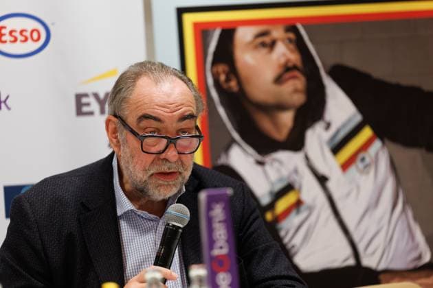 NVA s Marc Descheemaecker pictured during a press conference, PK, Pressekonferenz ahead of the UEC Cyclocross European championships, Friday 07 November 2025, Middelkerke. The European cyclocross championships take place on 8 and 9 November. KURTxDESPLENTER  x139962129x