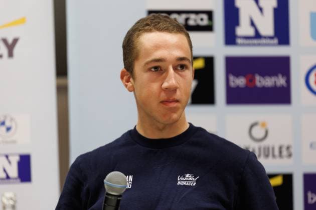 Belgian Jente Michels pictured during a press conference, PK, Pressekonferenz ahead of the UEC Cyclocross European championships, Friday 07 November 2025, Middelkerke. The European cyclocross championships take place on 8 and 9 November. KURTxDESPLENTER  x139963041x