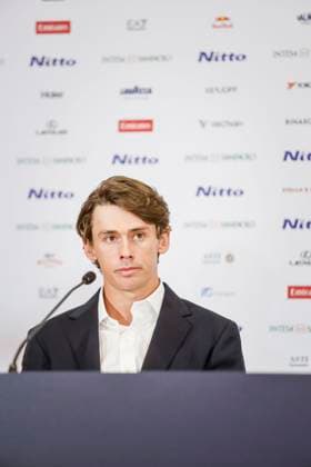 Alex Deminaur durante la conferenza stampa giocatori tennis delle ATP, Tennis Herren Finals, Torino. Italia - cronaca- VenerdÃ¬ 7 Novembre 2025 (foto Giulio Lapone LaPresse). Alex Deminaur during ATP Finals tennis players press conference, PK, Pressekonferenz Turin, Italy - news - Friday, November 7, 2025 (photo Giulio Lapone LaPresse).  Copyright: xGiulioxLapone LaPressex