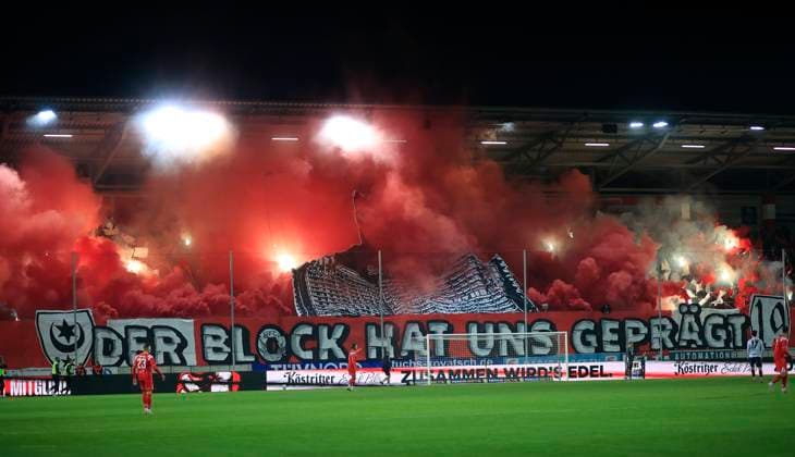 071125 Halle Saale Sport Football Hallescher FC Halle HFC Regionalliga Nordost 4 Liga Men Season 2025 2026 15 Matchday HFC SV Babelsberg Choreography HFC Fans Fankurve