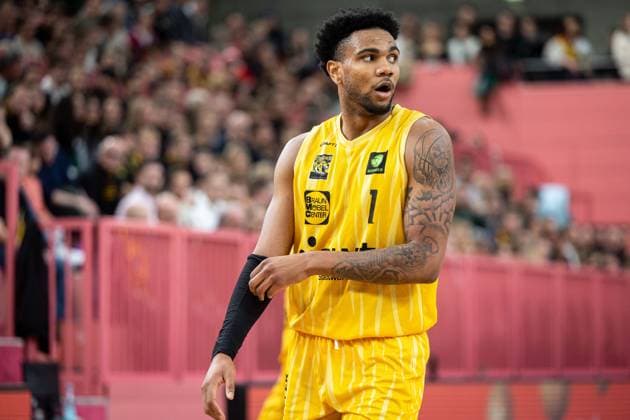 Tigers Tuebingen Giessen 46ers, Herren, 2 Bundesliga, Barmer 2 Basketball Bundesliga, pro A, 7 Spieltag, Spielzeit 2025 2026, 07 11 2025 Bernard Pelote Tigers Tuebingen, 01 portraet Oberkoerper