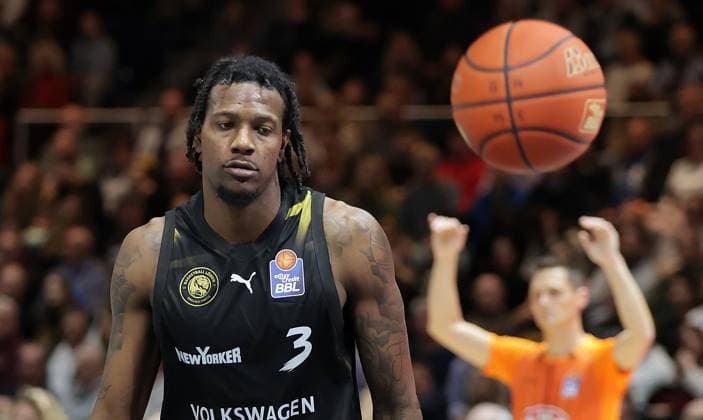 Joshua Hawley Braunschweiger Basketball Loewen Basketball, Men, Season 2025 2026, easyCredit Basketball Bundesliga, Basketball Loewen Braunschweig vs Veolia Towers Hamburg