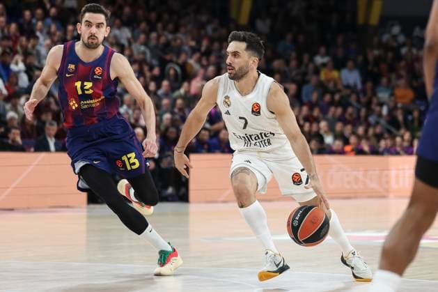 November 7, 2025, Barcelona, Barcelona, Spain: Facu Campazzo of Real Madrid in action during the EuroLeague Regular Season Round 9 match played between FC Barcelona, Barca and Real Madrid at Palau Blaugrana on November 07, 2025 in Barcelona, Spain. Barcelona Spain - ZUMAa181 20251107_zaa_a181_147 Copyright: xJavierxBorregox