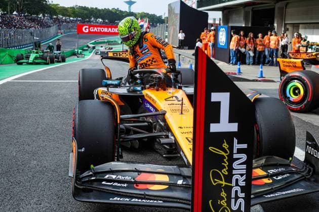 F1 - SAO PAULO GRAND PRIX 2025 NORRIS Lando (gbr), McLaren F1 Team MCL39, portrait during the 2025 Formula 1 Grande Premio de Sao Paulo, 2025 Sao Paulo Grand Prix, 21th round of the 2025 FIA Formula One World Championship, WM, Weltmeisterschaft from November 7 to 9, 2025 on the Interlagos, in Sao Paulo, Brazil - Sao PauloBrazil  Copyright: xFLORENTxGOODENx