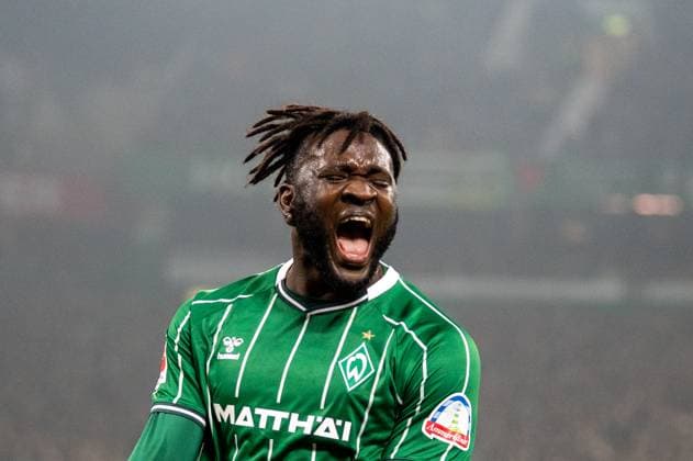Germany, Soccer, 1 Bundesliga, Matchday 10, 2025 2026, Werder Bremen VfL Wolfsburg on 07 11 in Bremen Weserstadion Victor Boniface Werder Bremen 44 Copyright: xSvenxHeidmannx
