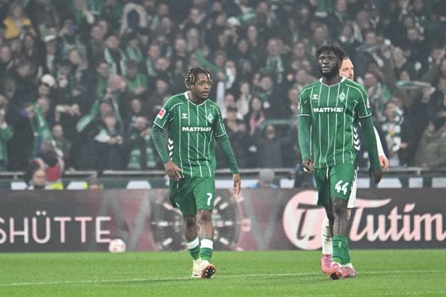 GER, 1 FBL, SV Werder Bremen vs VfL Wolfsburg 07 11 2025, wohninvest Weserstadion, Bremen, GER, 1 FBL, SV Werder Bremen vs VfL Wolfsburg in the picture picture shows Goal celebrations Goal scorer Samuel Mbangula SV Werder Bremen 07 celebrates the goal to 2 1 nordphotoxGmbHx xKokenge nph00001
