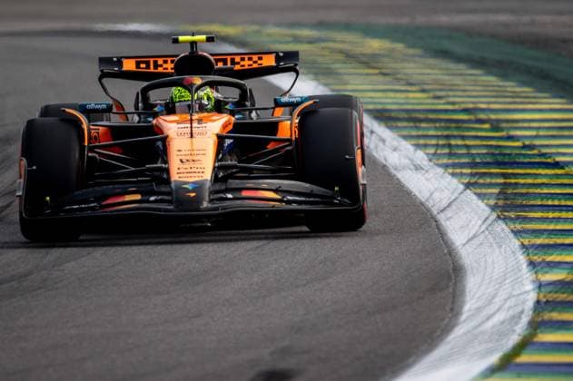 F1 - SAO PAULO GRAND PRIX 2025 04 NORRIS Lando (gbr), McLaren F1 Team MCL39, action during the 2025 Formula 1 Grande Premio de Sao Paulo, 2025 Sao Paulo Grand Prix, 21th round of the 2025 FIA Formula One World Championship, WM, Weltmeisterschaft from November 7 to 9, 2025 on the Interlagos, in Sao Paulo, Brazil - Sao PauloBrazil  Copyright: xALBERTOxVIMERCATIx