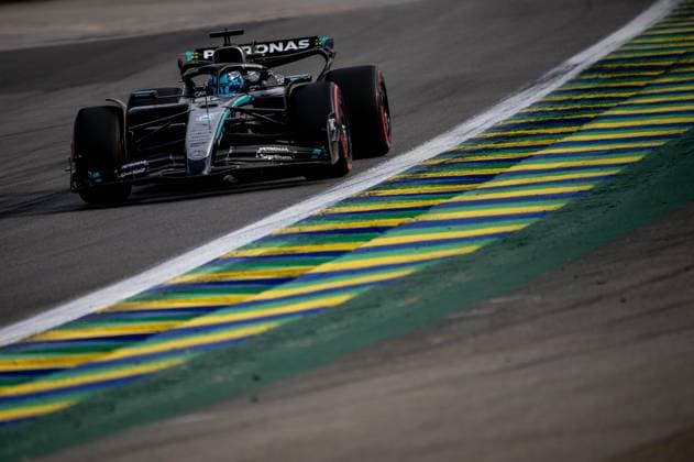 F1 - SAO PAULO GRAND PRIX 2025 63 RUSSELL George (gbr), Mercedes AMG F1 Team W16, action during the 2025 Formula 1 Grande Premio de Sao Paulo, 2025 Sao Paulo Grand Prix, 21th round of the 2025 FIA Formula One World Championship, WM, Weltmeisterschaft from November 7 to 9, 2025 on the Interlagos, in Sao Paulo, Brazil - Sao PauloBrazil  Copyright: xALBERTOxVIMERCATIx