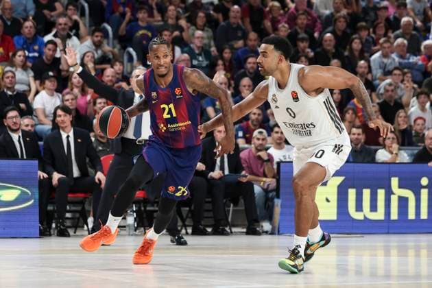 November 7, 2025, Barcelona, Barcelona, Spain: Will Clyburn of FC Barcelona, Barca in action during the EuroLeague Regular Season Round 9 match played between FC Barcelona and Real Madrid at Palau Blaugrana on November 07, 2025 in Barcelona, Spain. Barcelona Spain - ZUMAa181 20251107_zaa_a181_242 Copyright: xJavierxBorregox