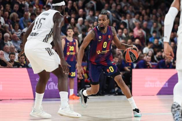 November 7, 2025, Barcelona, Barcelona, Spain: Kevin Punter of FC Barcelona, Barca in action during the EuroLeague Regular Season Round 9 match played between FC Barcelona and Real Madrid at Palau Blaugrana on November 07, 2025 in Barcelona, Spain. Barcelona Spain - ZUMAa181 20251107_zaa_a181_255 Copyright: xJavierxBorregox
