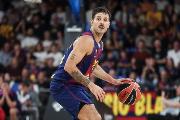 November 7, 2025, Barcelona, Barcelona, Spain: Nico Laprovittola of FC Barcelona, Barca in action during the EuroLeague Regular Season Round 9 match played between FC Barcelona and Real Madrid at Palau Blaugrana on November 07, 2025 in Barcelona, Spain. Barcelona Spain - ZUMAa181 20251107_zaa_a181_257 Copyright: xJavierxBorregox
