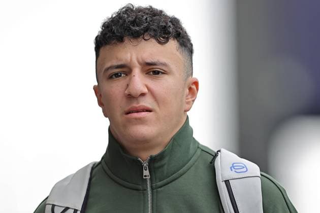 Sao Paulo, Brazil, 7th November 2025. Isack Hadjar (FRA) Visa Cash App RB Formula One Team VCARB 02 Honda arrives in the Paddock during free practice of the F1 Grand Prix of Brazil at Autodromo Jose Carlos Pace  HeulerxAndrey