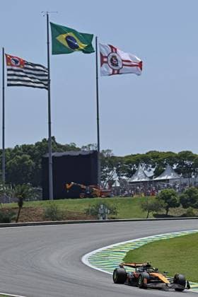 Sao Paulo, Brazil, 7th November 2025. Lando Norris (GBR) McLaren F1 Team MCL39 Mercedes during free practice of the F1 Grand Prix of Brazil at Autodromo Jose Carlos Pace  HeulerxAndrey