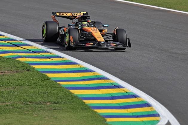 Sao Paulo, Brazil, 7th November 2025. Lando Norris (GBR) McLaren F1 Team MCL39 Mercedes during Sprint Qualifying of the F1 Grand Prix of Brazil at Autodromo Jose Carlos Pace  HeulerxAndrey