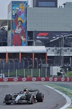 Sao Paulo, Brazil, 7th November 2025. Kimi Antonelli (ITA) Mercedes AMG Petronas F1 Team W16 during Sprint Qualifying of the F1 Grand Prix of Brazil at Autodromo Jose Carlos Pace  HeulerxAndrey