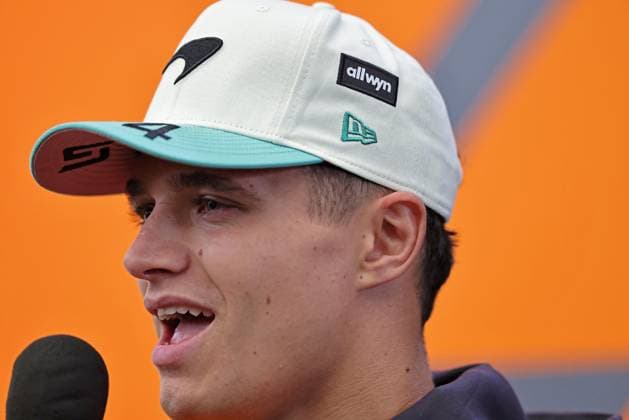 6th November 2925; Sao Paulo, Brazil; Lando Norris (GBR) McLaren F1 Team MCL39 Mercedes in the Paddock ahead of the F1 Grand Prix of Brazil at Autodromo Jose Carlos Pace during free practice sessions  HeulerxAndrey