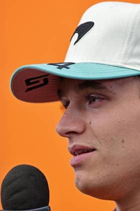 6th November 2925; Sao Paulo, Brazil; Lando Norris (GBR) McLaren F1 Team MCL39 Mercedes in the Paddock ahead of the F1 Grand Prix of Brazil at Autodromo Jose Carlos Pace during free practice sessions  HeulerxAndrey