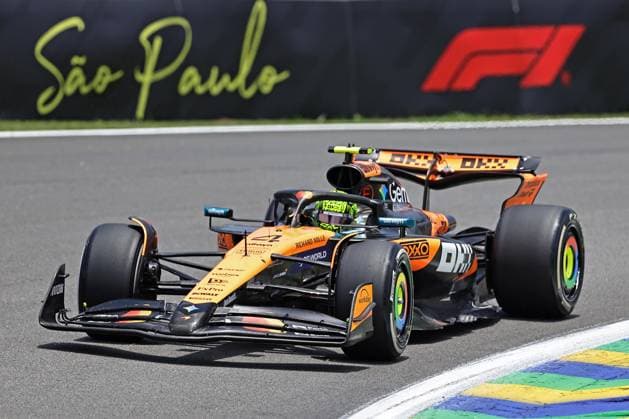 Sao Paulo, Brazil, 7th November 2025. Lando Norris (GBR) McLaren F1 Team MCL39 Mercedes during free practice of the F1 Grand Prix of Brazil at Autodromo Jose Carlos Pace  HeulerxAndrey