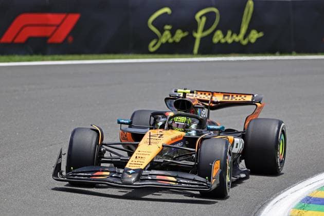 Sao Paulo, Brazil, 7th November 2025. Lando Norris (GBR) McLaren F1 Team MCL39 Mercedes during free practice of the F1 Grand Prix of Brazil at Autodromo Jose Carlos Pace  HeulerxAndrey